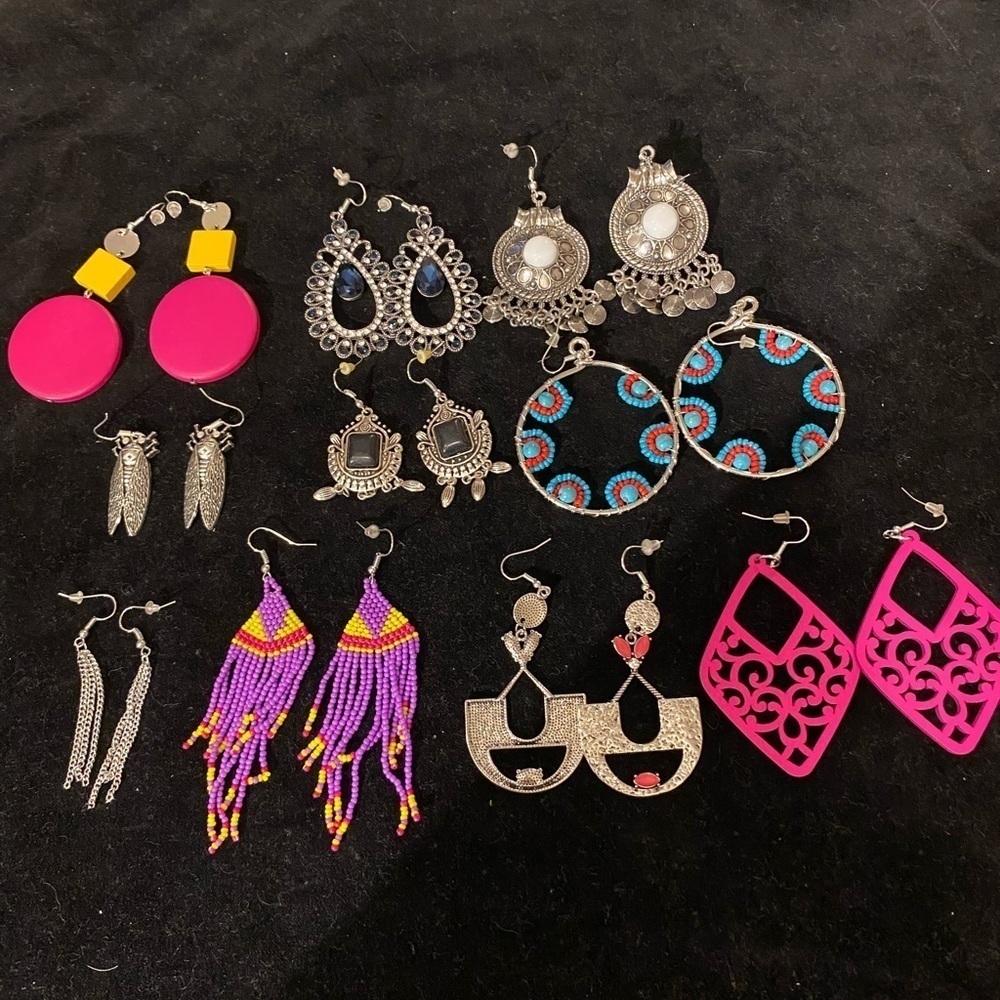 Lot 1 - Bundle of 10 Dangle Earrings (EF)